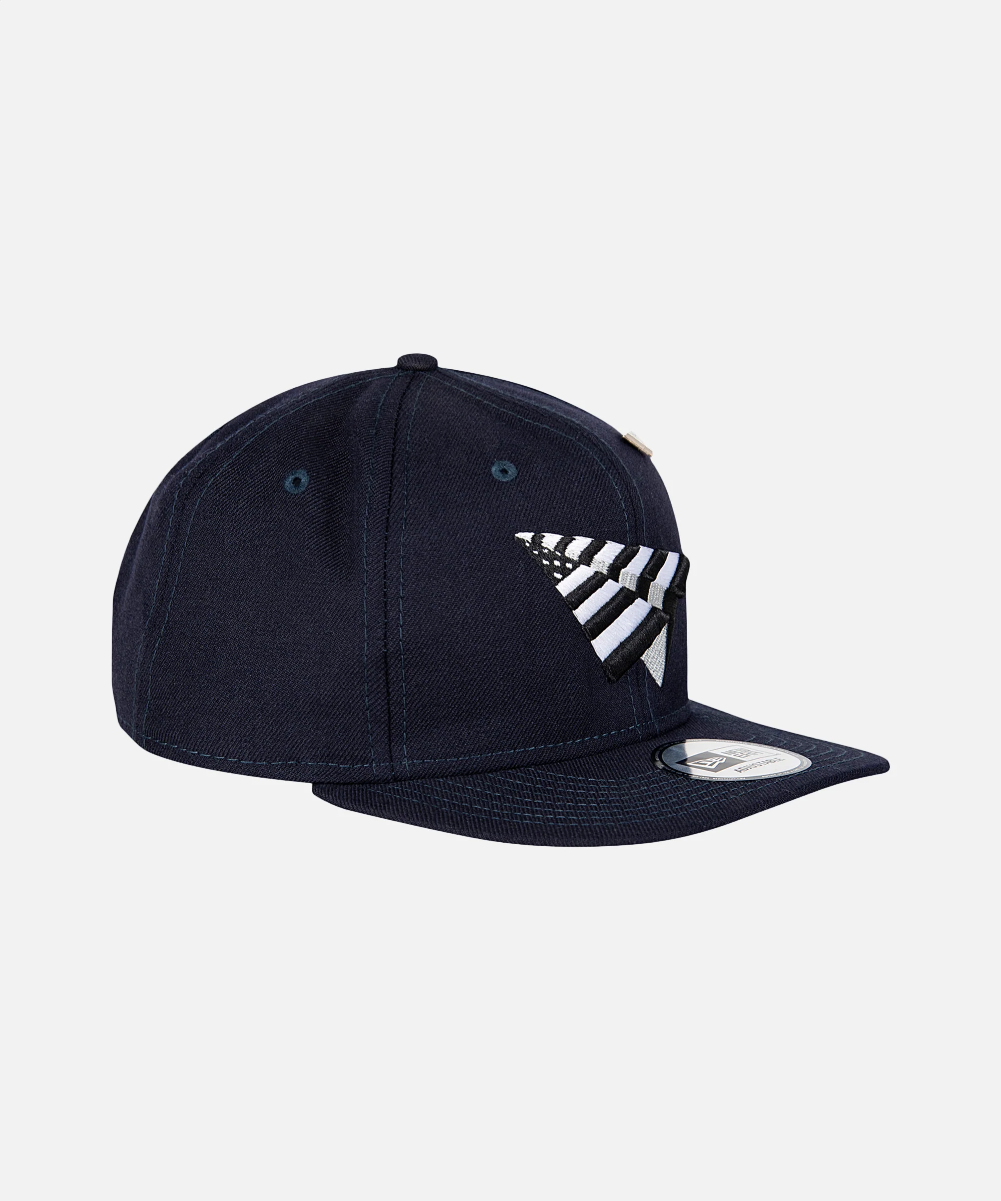 Navy Boy Crown Old School Snapback Hat - Image 4