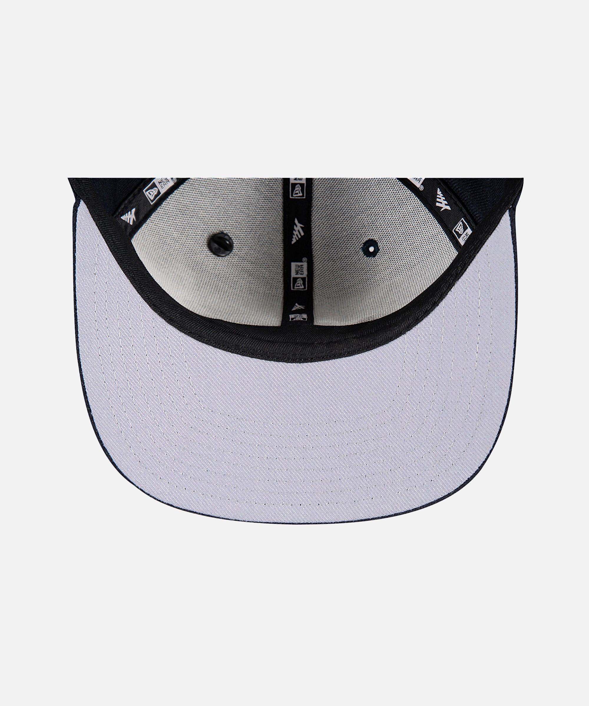 Navy Boy Crown Old School Snapback Hat - Image 7