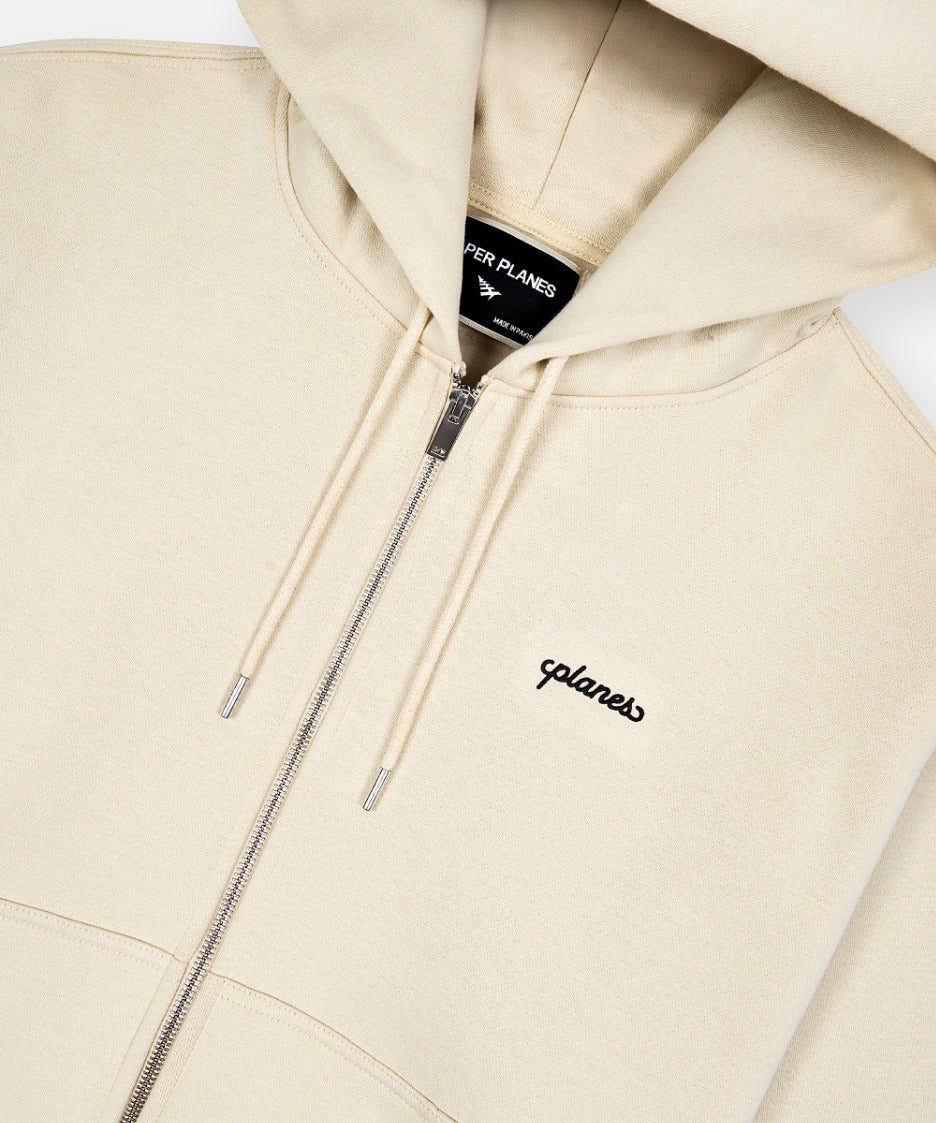 Planes Oversized Script Weld Zip Up Hoodie - Image 2