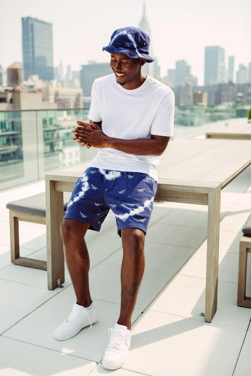 Tie Dye Jacquard Terry Cloth Bucket Hat - Image 3